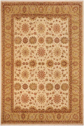handmade Traditional Kafkaz Beige Green Hand Knotted RECTANGLE 100% WOOL area rug 10 x 14
